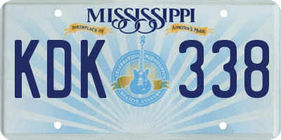 MS license plate KDK338
