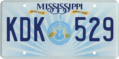 MS license plate KDK529