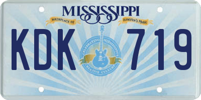 MS license plate KDK719