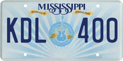 MS license plate KDL400