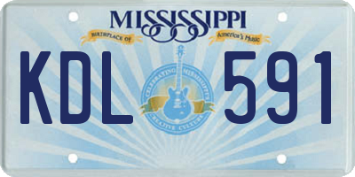 MS license plate KDL591