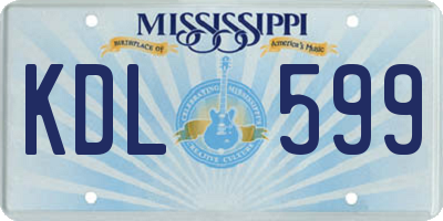 MS license plate KDL599