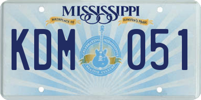 MS license plate KDM051