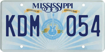 MS license plate KDM054