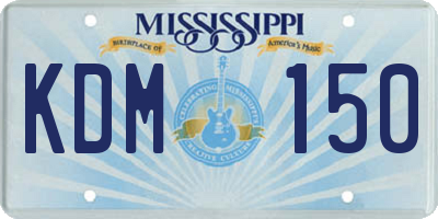 MS license plate KDM150