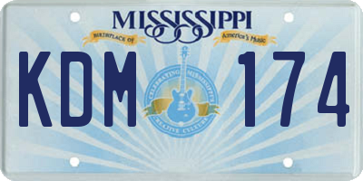 MS license plate KDM174