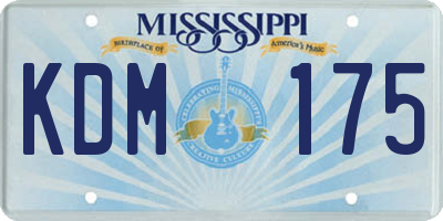 MS license plate KDM175