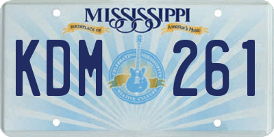 MS license plate KDM261
