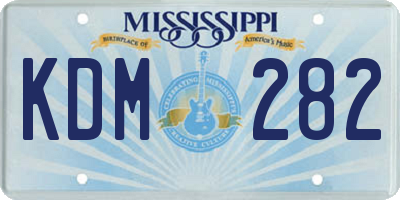 MS license plate KDM282