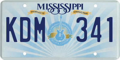 MS license plate KDM341