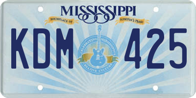 MS license plate KDM425