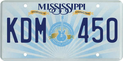 MS license plate KDM450