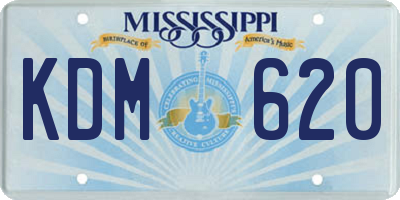 MS license plate KDM620