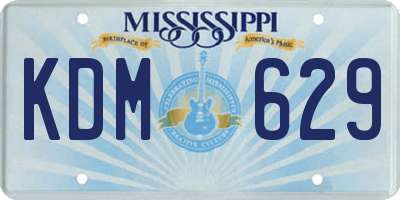 MS license plate KDM629