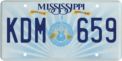 MS license plate KDM659