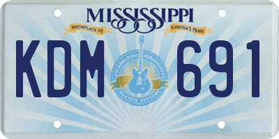 MS license plate KDM691