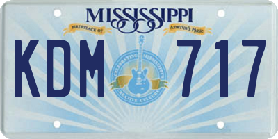 MS license plate KDM717