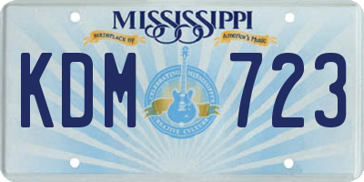 MS license plate KDM723