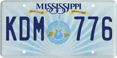 MS license plate KDM776