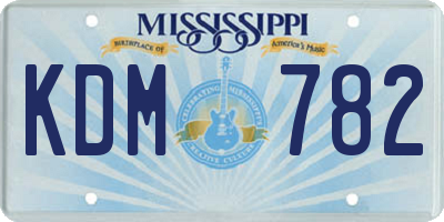 MS license plate KDM782