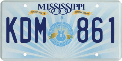 MS license plate KDM861