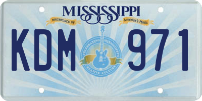 MS license plate KDM971