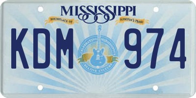 MS license plate KDM974