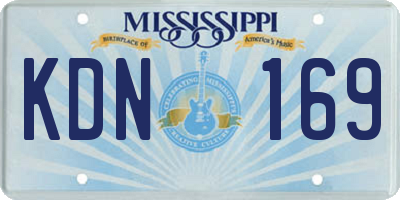 MS license plate KDN169