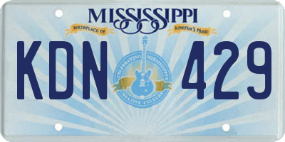 MS license plate KDN429