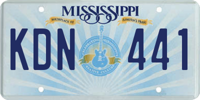 MS license plate KDN441