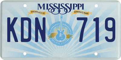 MS license plate KDN719
