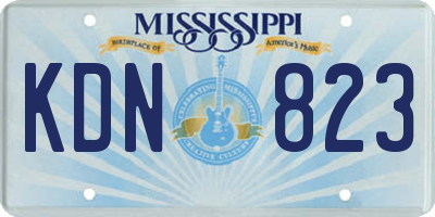 MS license plate KDN823