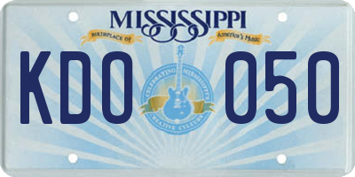 MS license plate KDO050