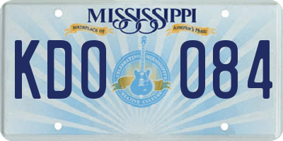 MS license plate KDO084