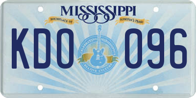 MS license plate KDO096