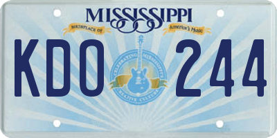 MS license plate KDO244