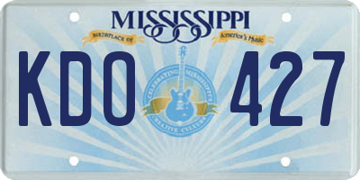 MS license plate KDO427