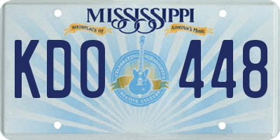MS license plate KDO448