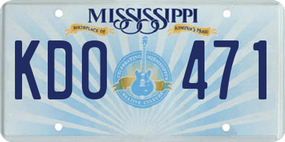 MS license plate KDO471