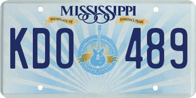 MS license plate KDO489