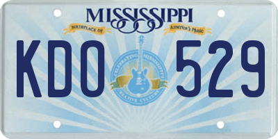MS license plate KDO529