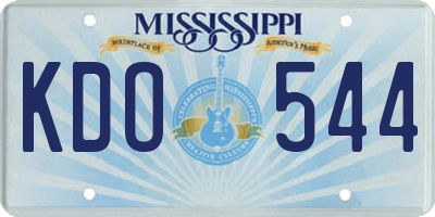 MS license plate KDO544
