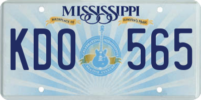MS license plate KDO565