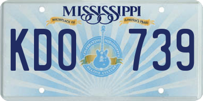 MS license plate KDO739