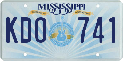 MS license plate KDO741