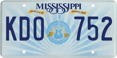 MS license plate KDO752