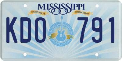 MS license plate KDO791
