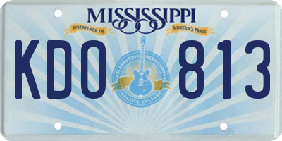 MS license plate KDO813