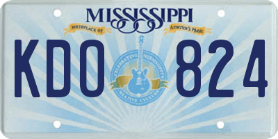 MS license plate KDO824