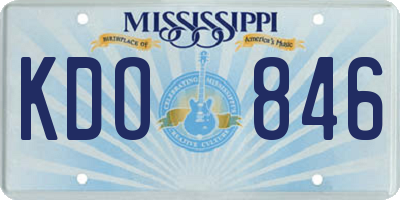 MS license plate KDO846